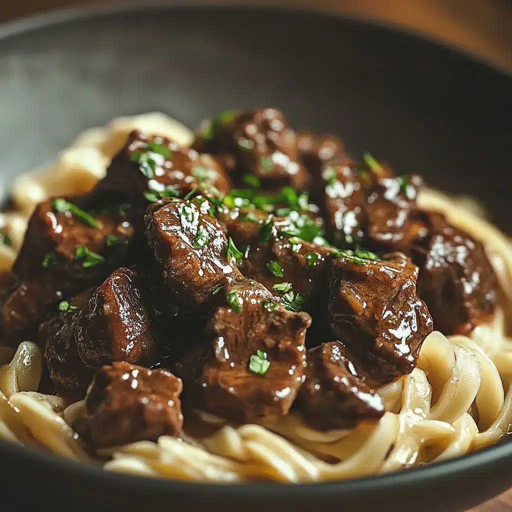Slow Cooker Beef Tips & Noodles Easy Comfort Food Recipe
