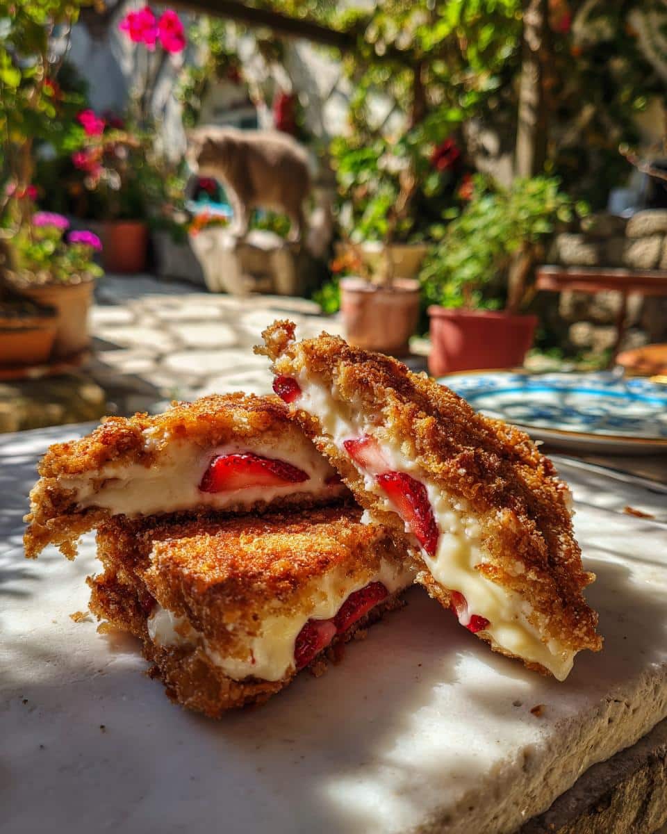 Fried Strawberry Cheesecake Sandwiches - detail 2