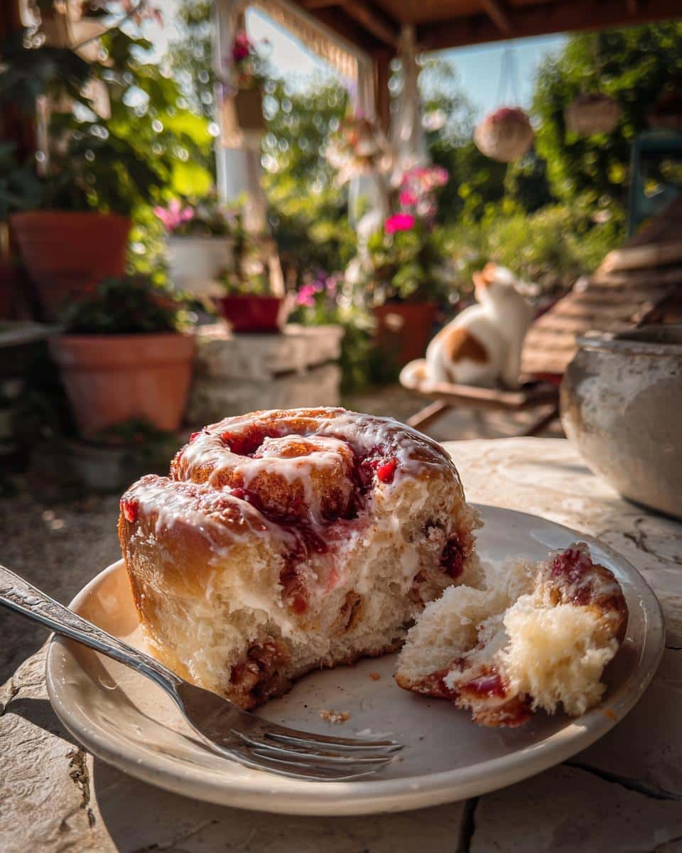 Strawberry Cheesecake Cinnabon Rolls - detail 1
