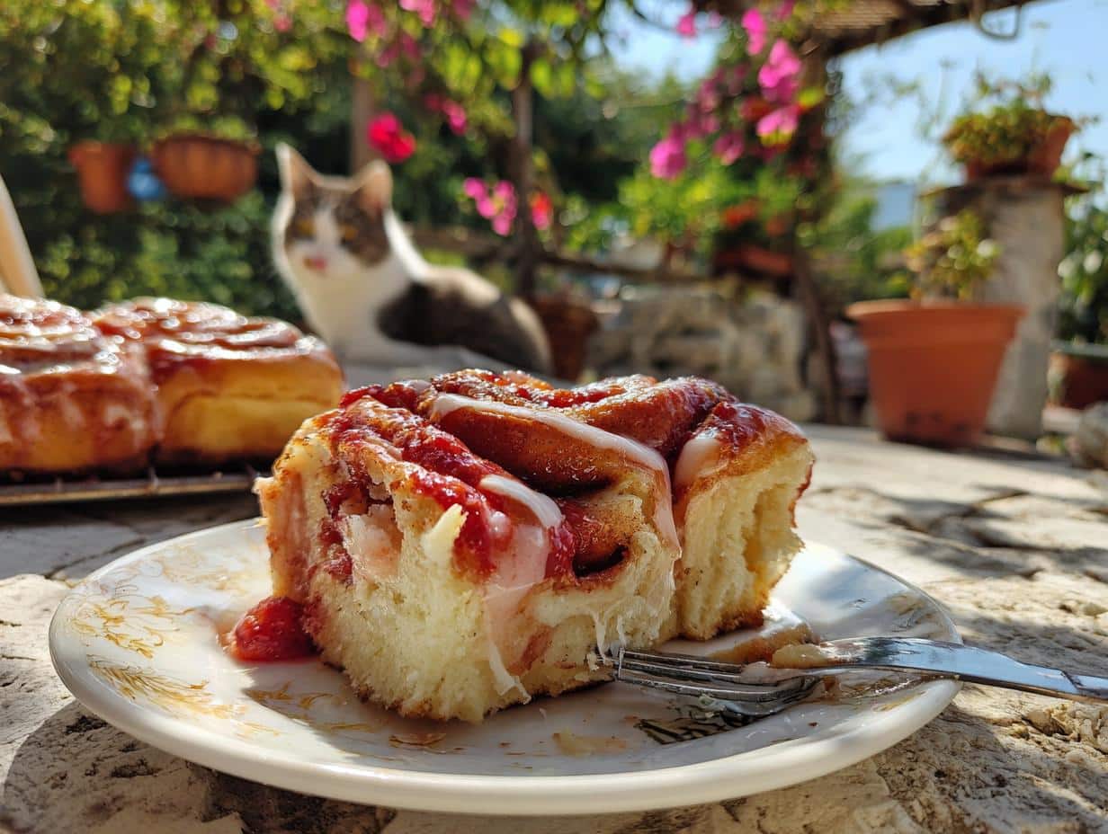 Strawberry Cheesecake Cinnabon Rolls - detail 2