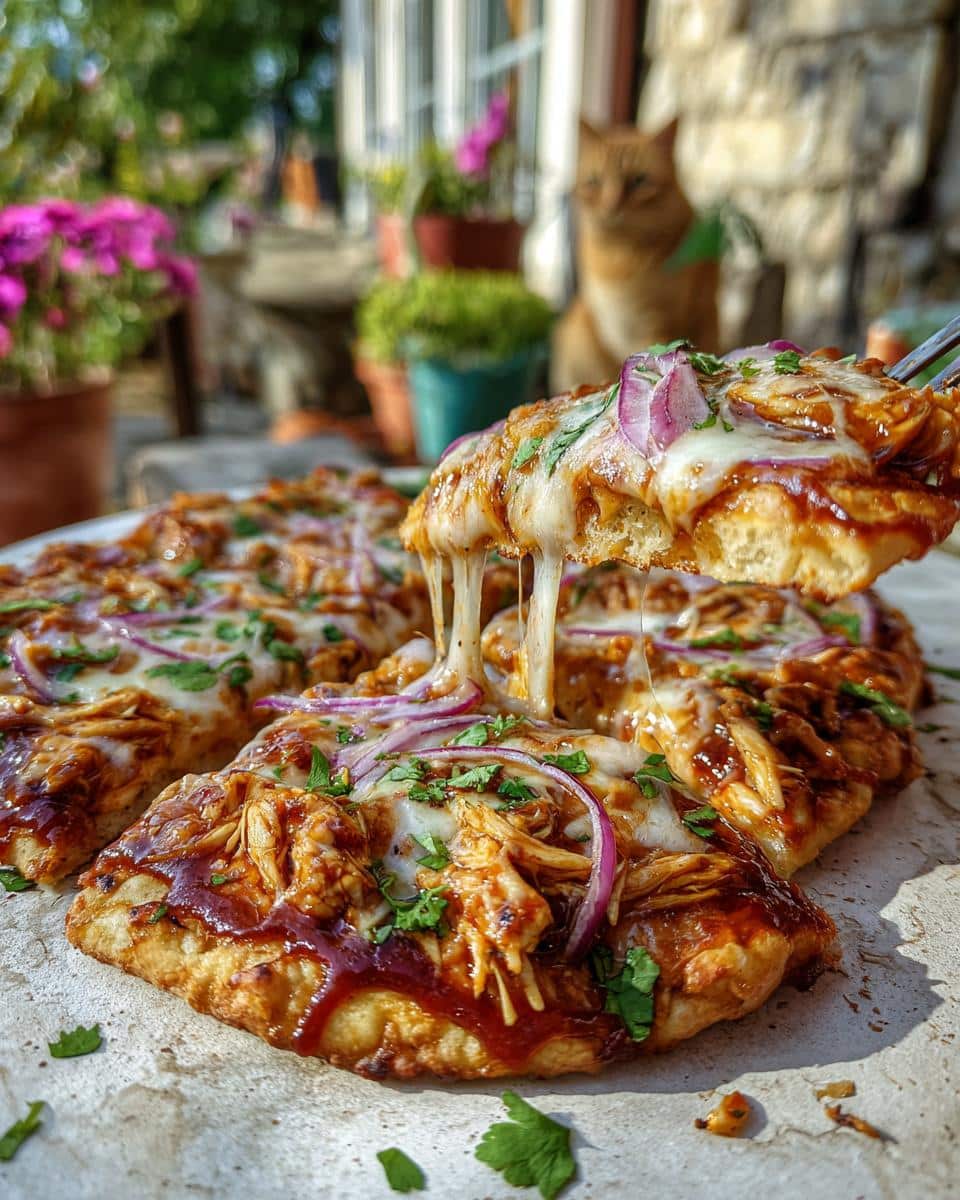 bbq chicken flatbread - detail 1