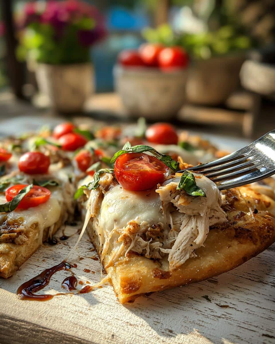 chicken caprese flatbread - detail 1