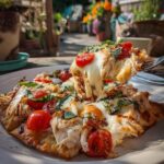 chicken caprese flatbread