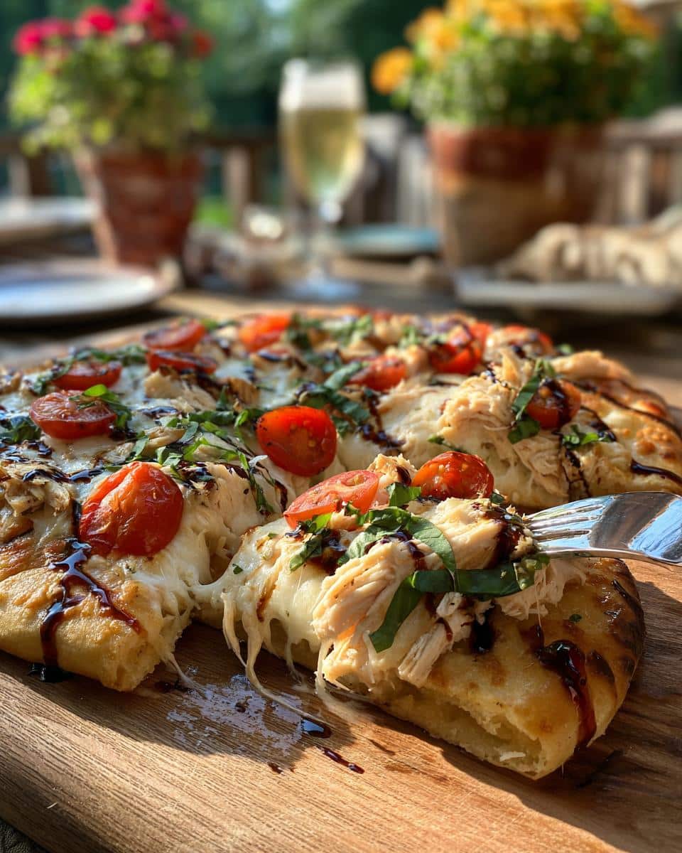chicken caprese flatbread - detail 2