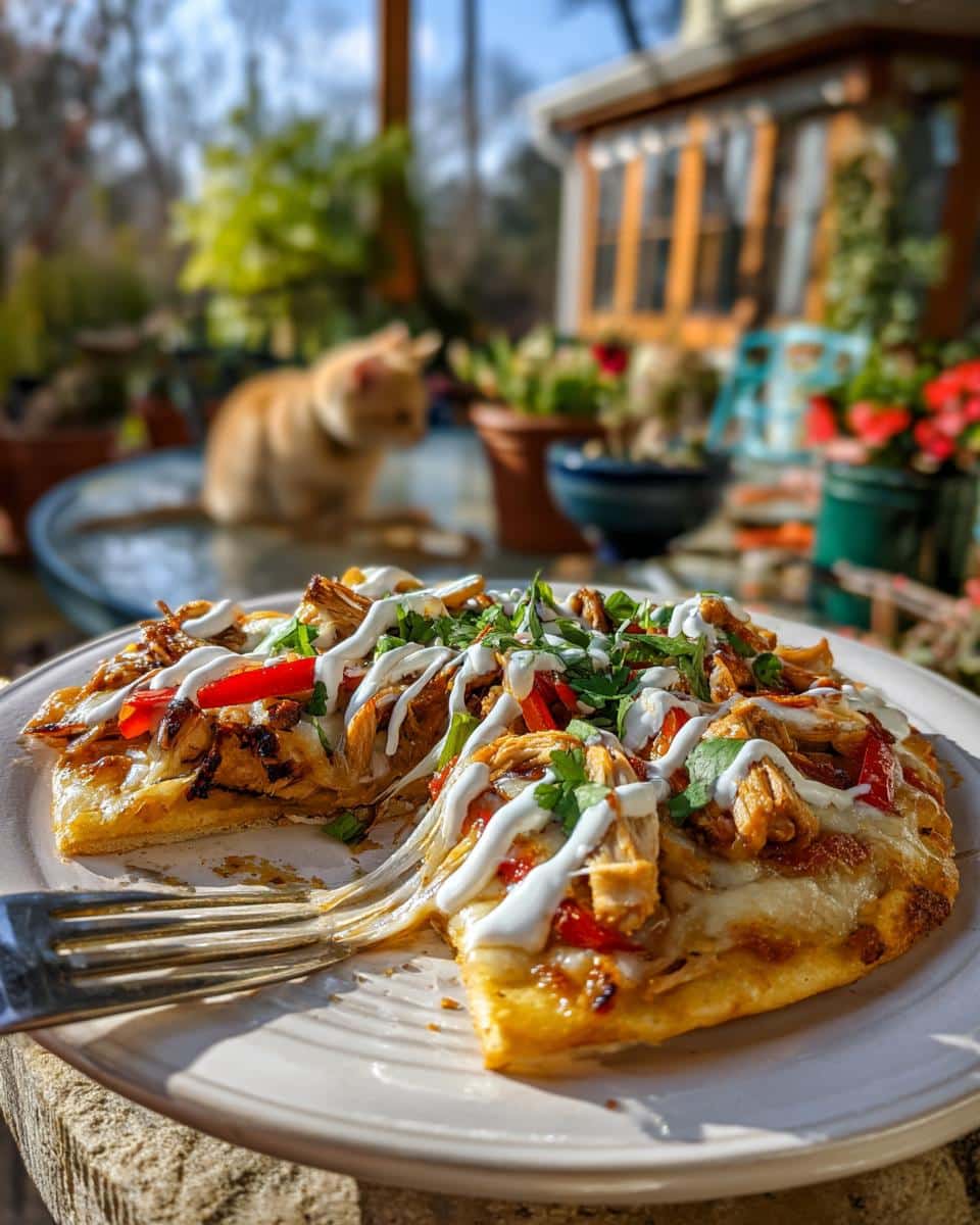chicken fajita flatbread - detail 1