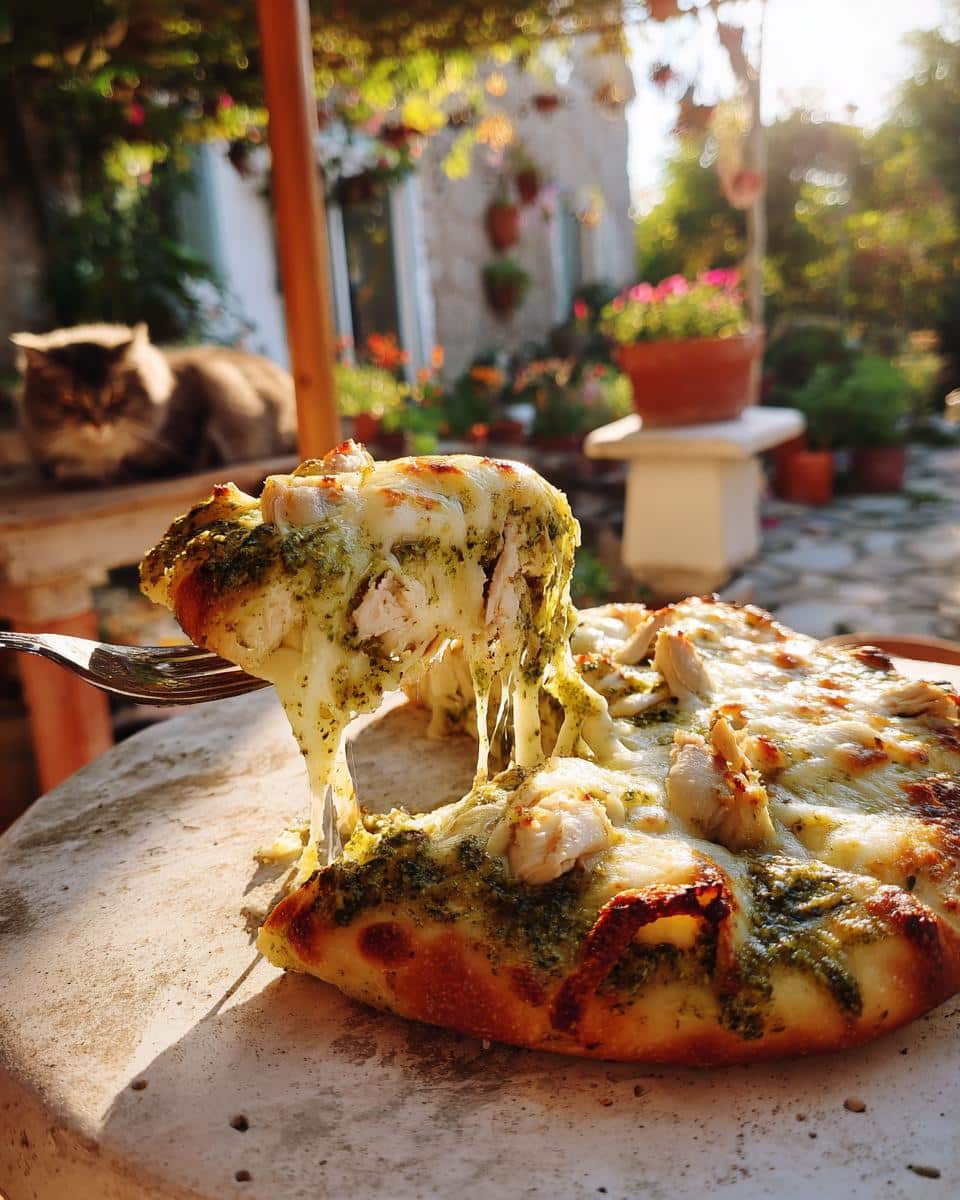 chicken pesto flatbread - detail 2