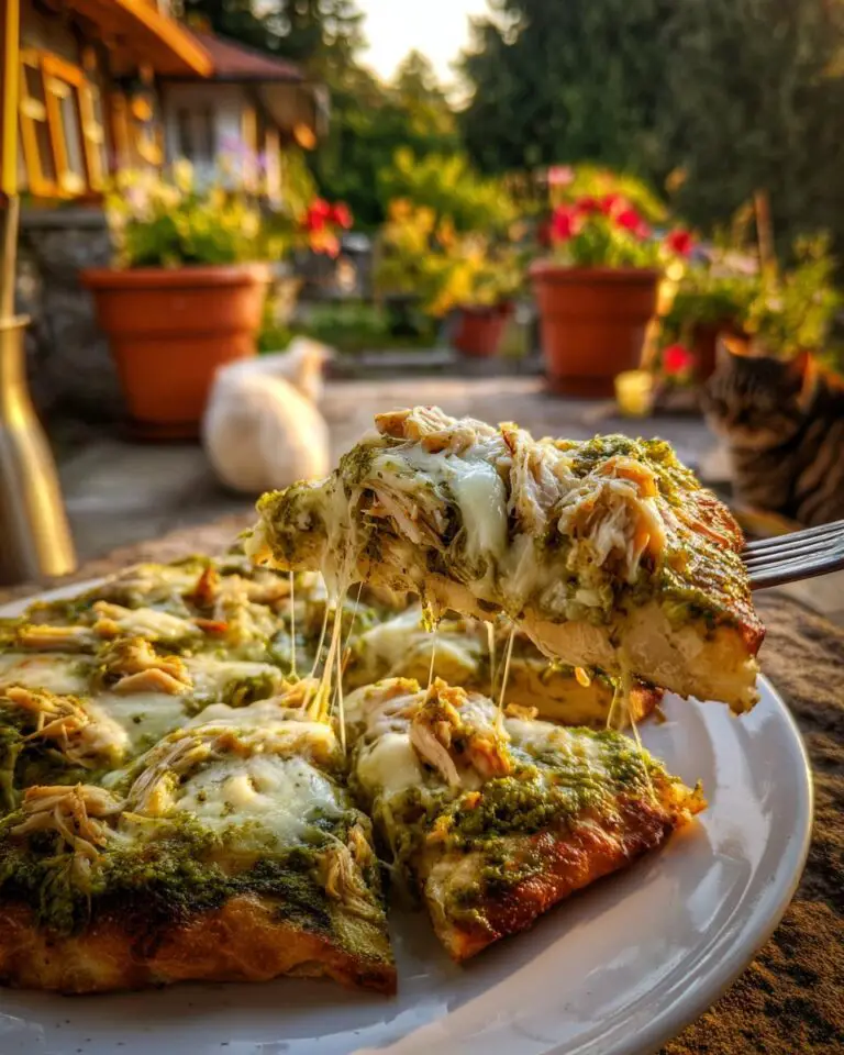 chicken pesto flatbread