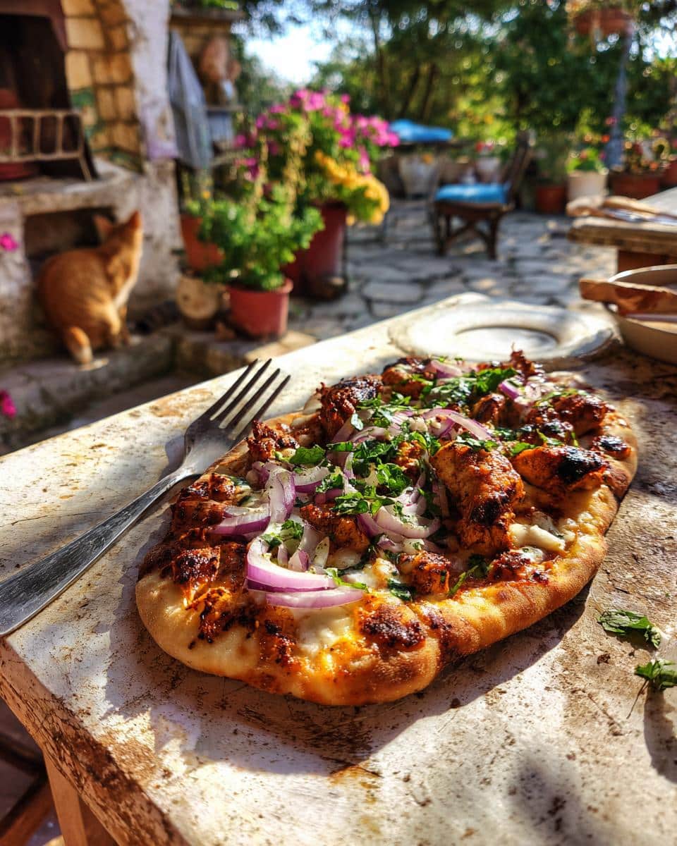 chicken tikka flatbread - detail 1
