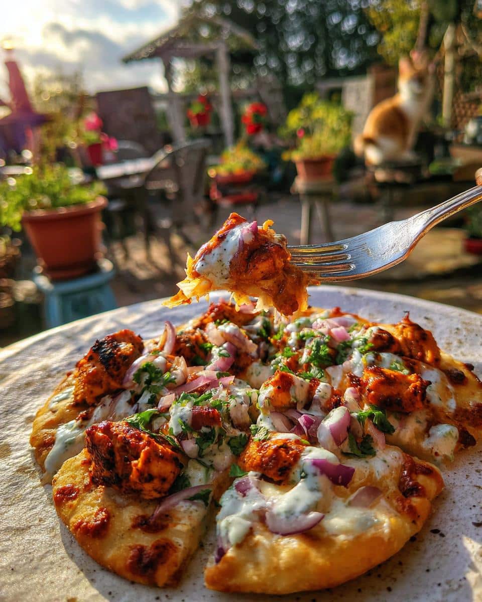chicken tikka flatbread - detail 2