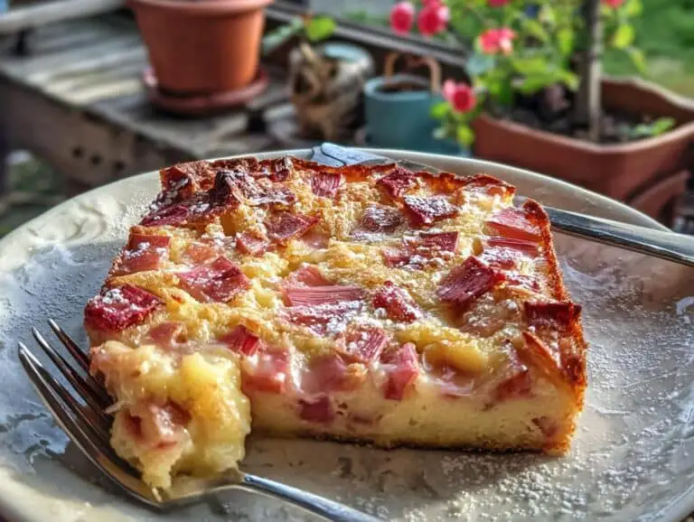 rhubarb custard kuchen