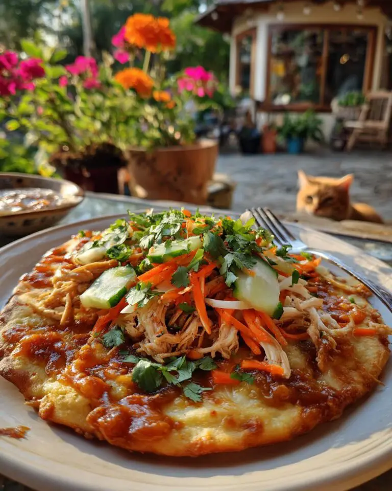 thai chicken flatbread