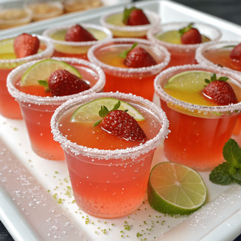 Strawberry Margarita Jello Shots
