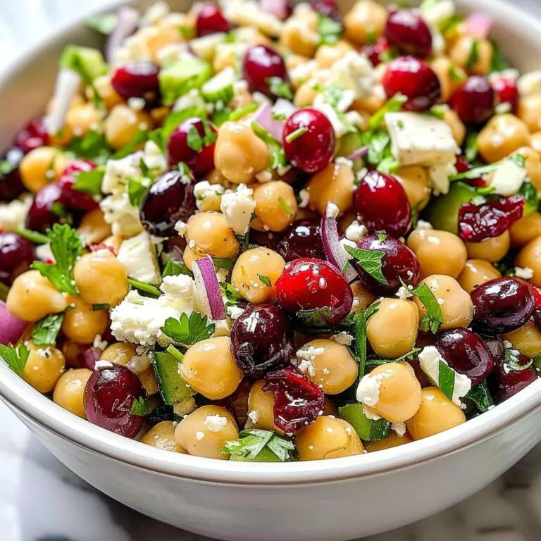 Feta and Cranberry Chickpea Salad with Lemon Vinaigrette