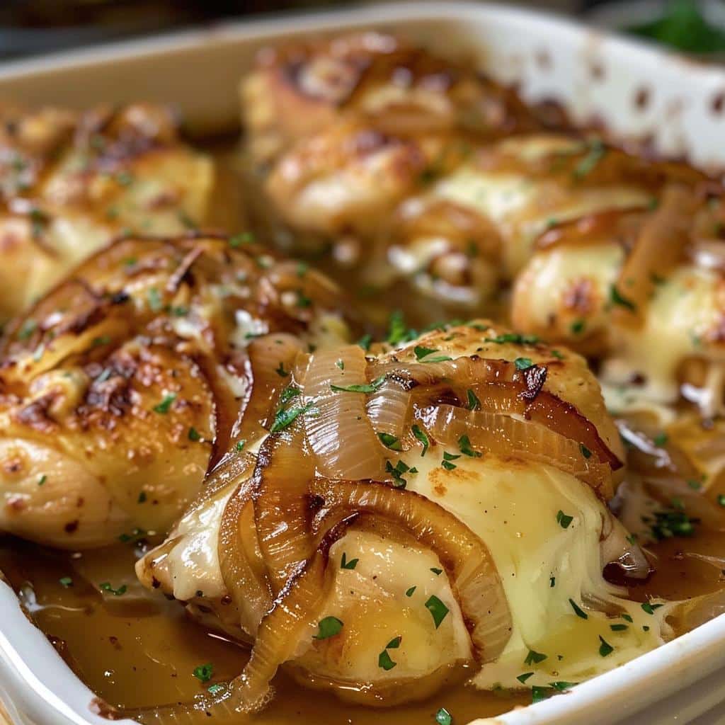 Creamy French Onion Baked Chicken Turns 4 Ingredients into Magic
