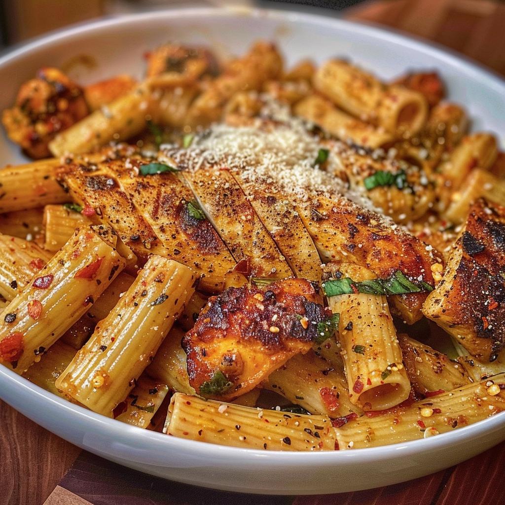30-Minute Rigatoni with Italian Herbs and Cajun Chicken Bliss