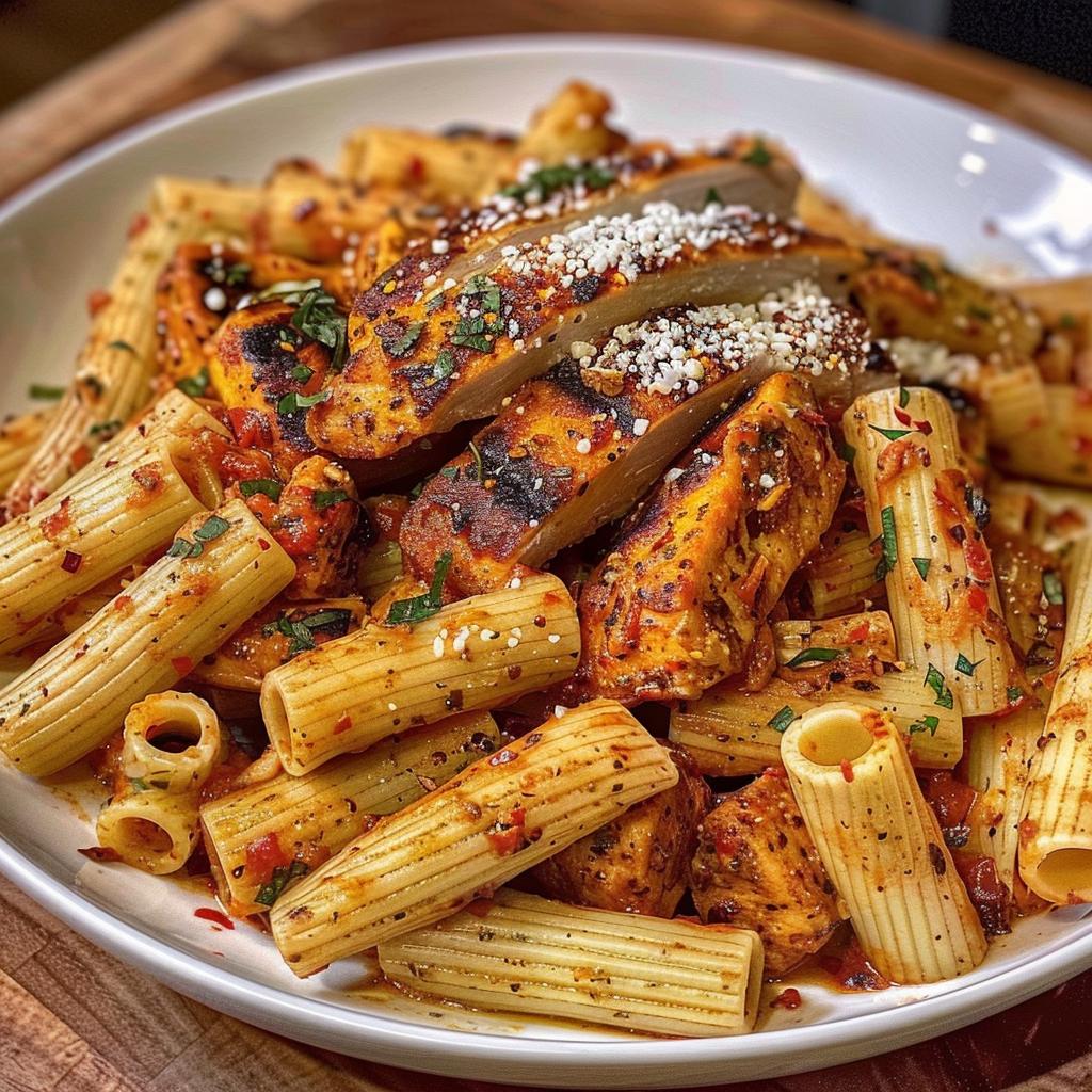30-Minute Rigatoni with Italian Herbs and Cajun Chicken Bliss