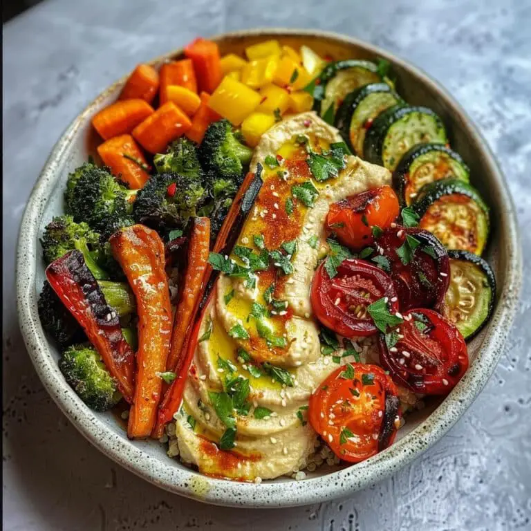 Roasted Veggie and Hummus Bowl
