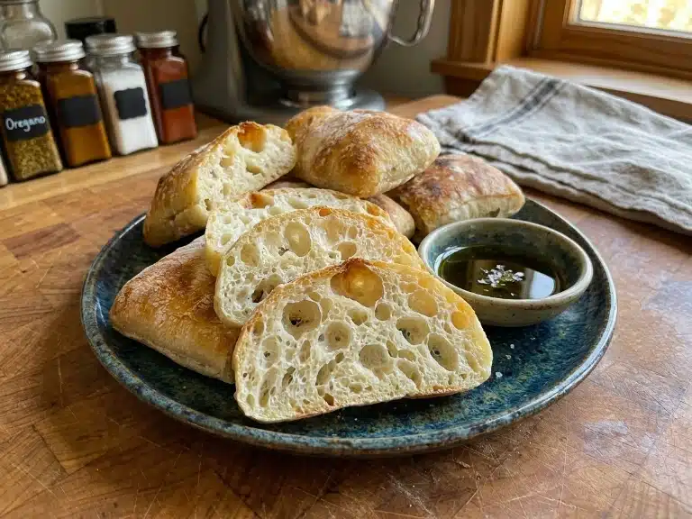 Sourdough Ciabatta With a Light, Open Crumb.